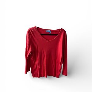 Fresh Produce Vibrant Red Long Sleeve Top